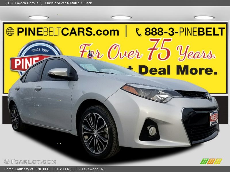 Classic Silver Metallic / Black 2014 Toyota Corolla S