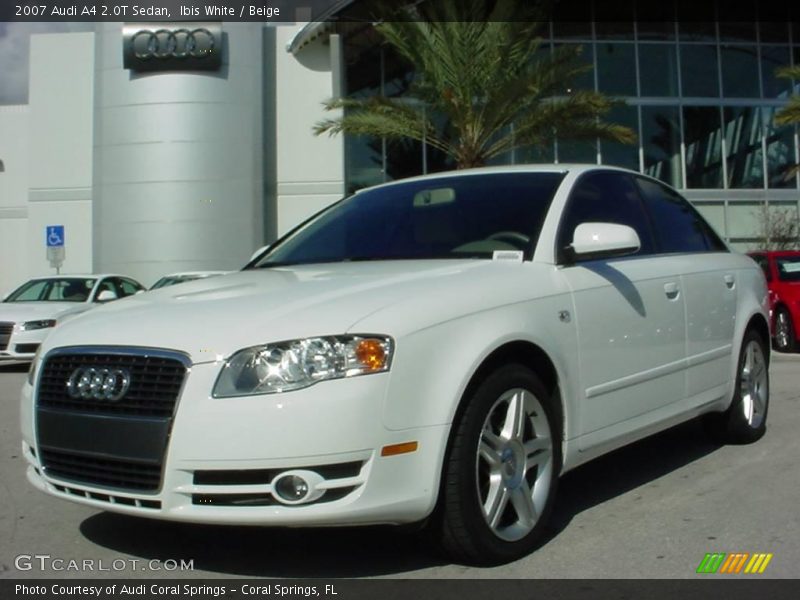 Ibis White / Beige 2007 Audi A4 2.0T Sedan