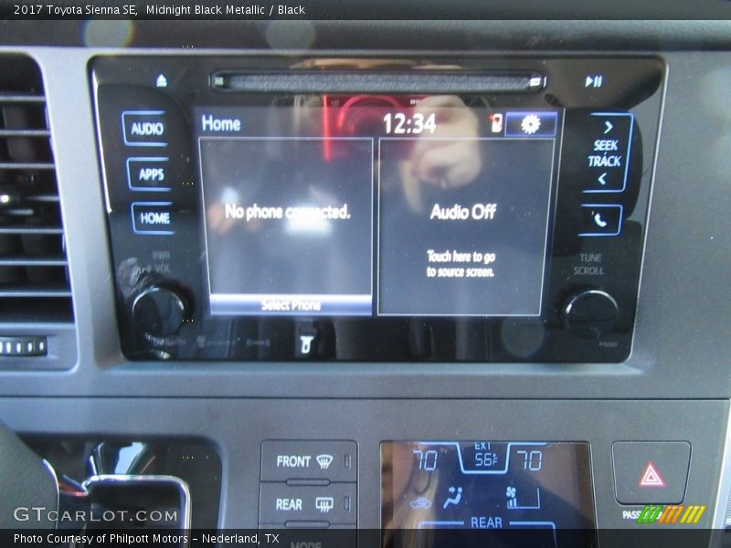 Midnight Black Metallic / Black 2017 Toyota Sienna SE