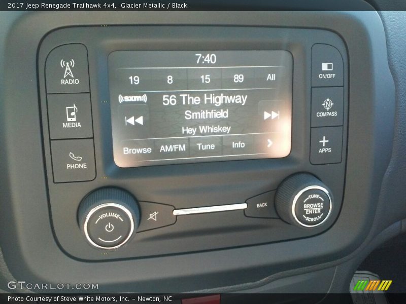 Glacier Metallic / Black 2017 Jeep Renegade Trailhawk 4x4