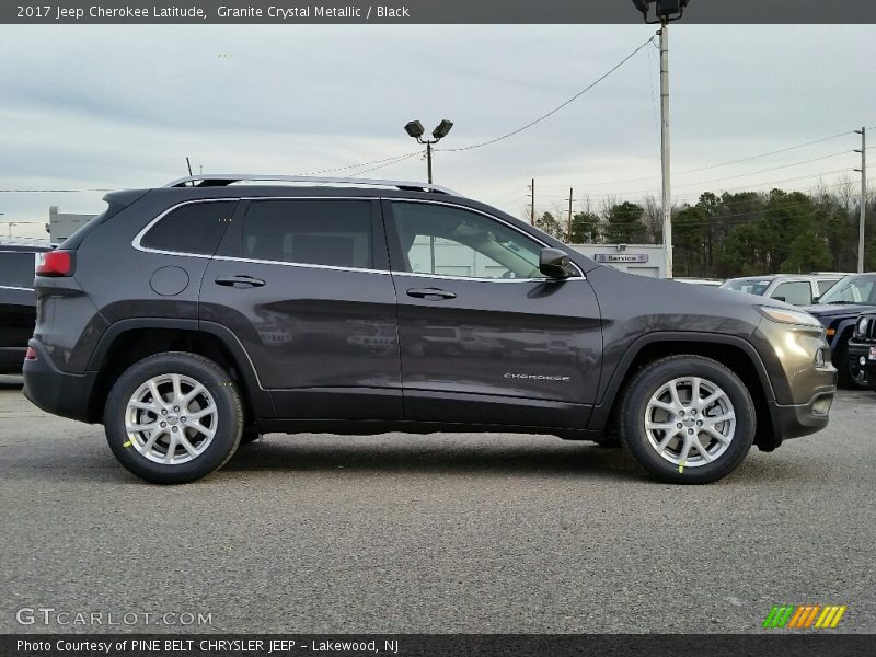 Granite Crystal Metallic / Black 2017 Jeep Cherokee Latitude