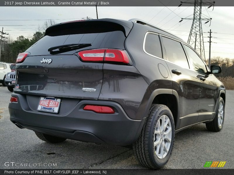 Granite Crystal Metallic / Black 2017 Jeep Cherokee Latitude