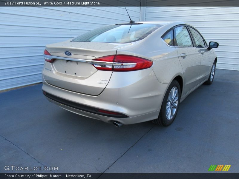 White Gold / Medium Light Stone 2017 Ford Fusion SE