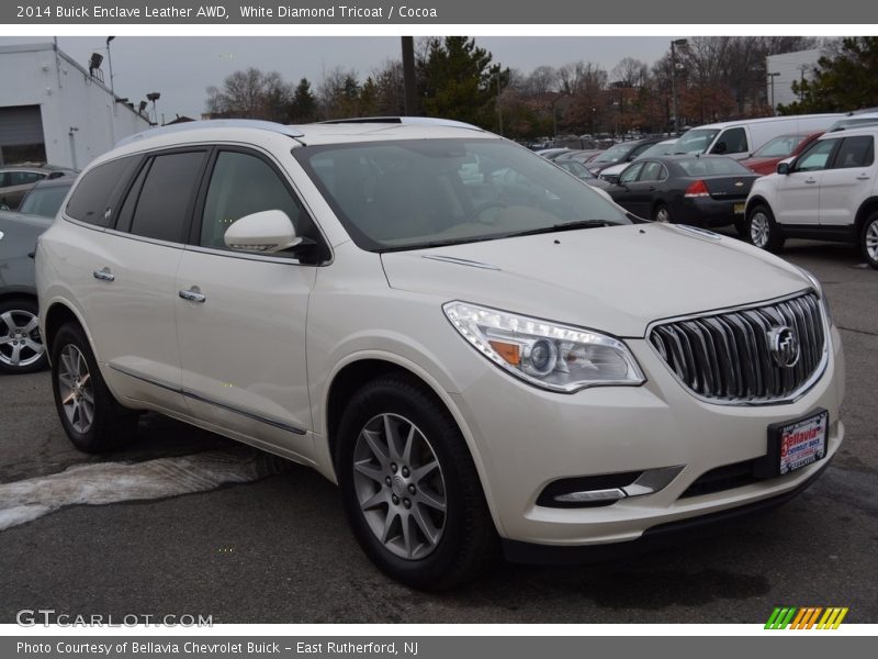 White Diamond Tricoat / Cocoa 2014 Buick Enclave Leather AWD