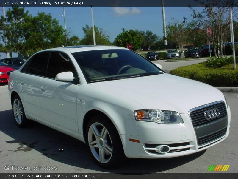 Ibis White / Beige 2007 Audi A4 2.0T Sedan