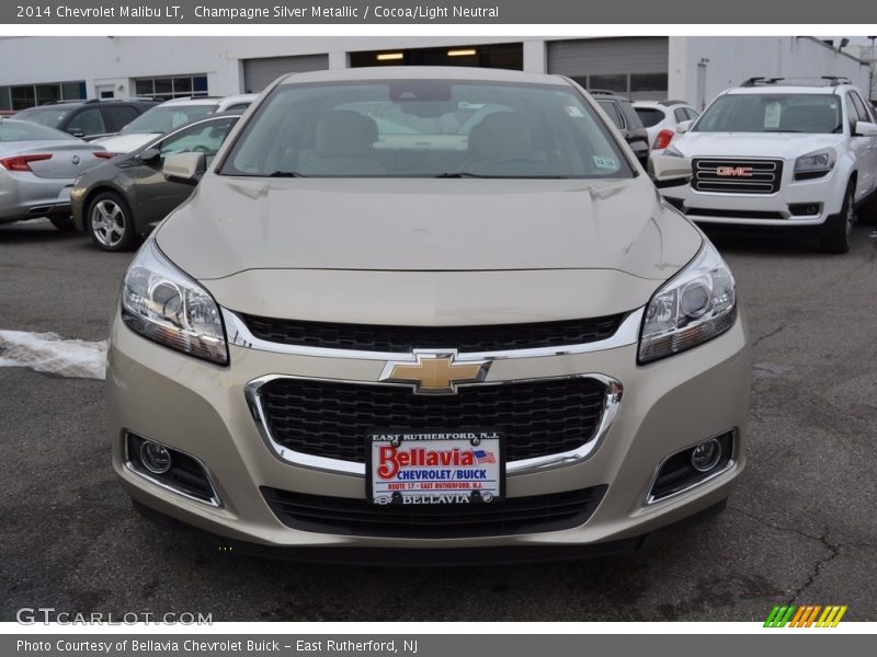 Champagne Silver Metallic / Cocoa/Light Neutral 2014 Chevrolet Malibu LT