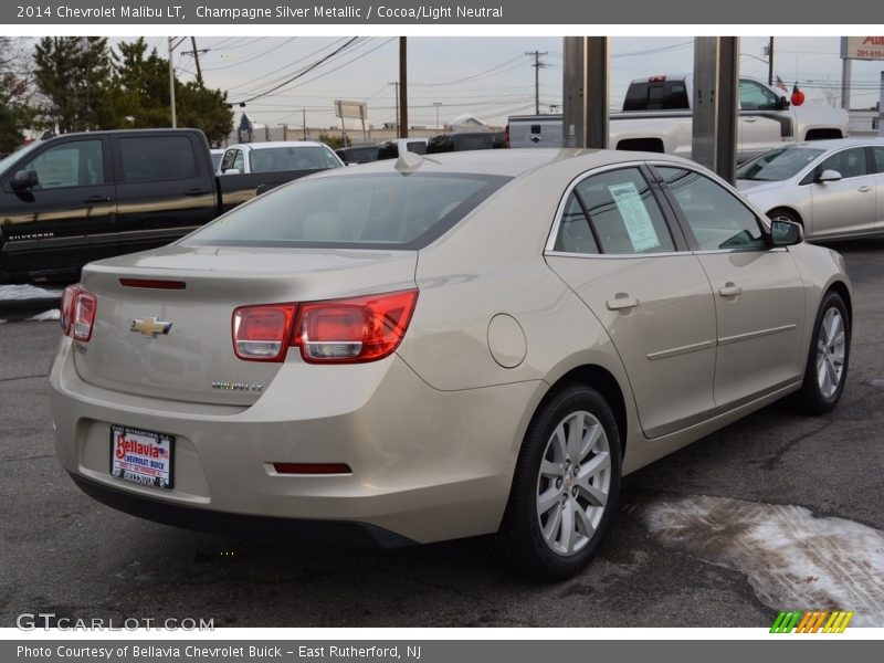 Champagne Silver Metallic / Cocoa/Light Neutral 2014 Chevrolet Malibu LT