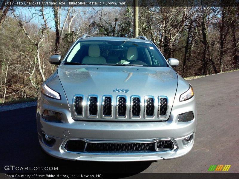 Billet Silver Metallic / Brown/Pearl 2017 Jeep Cherokee Overland 4x4
