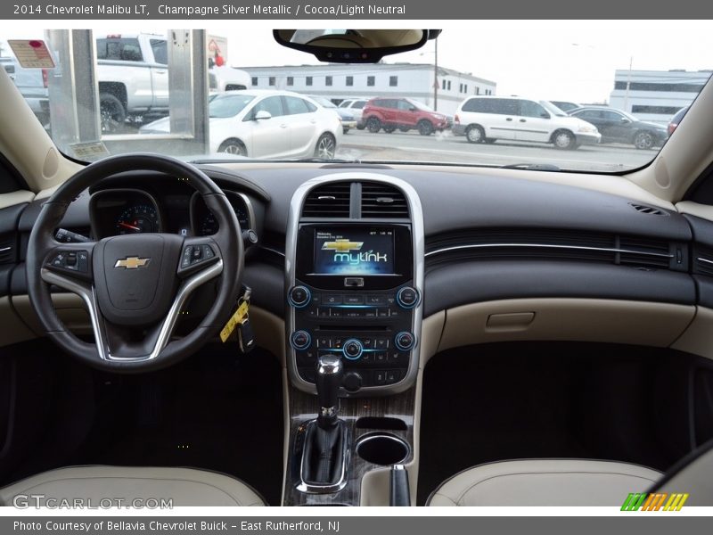 Champagne Silver Metallic / Cocoa/Light Neutral 2014 Chevrolet Malibu LT