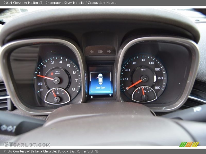 Champagne Silver Metallic / Cocoa/Light Neutral 2014 Chevrolet Malibu LT