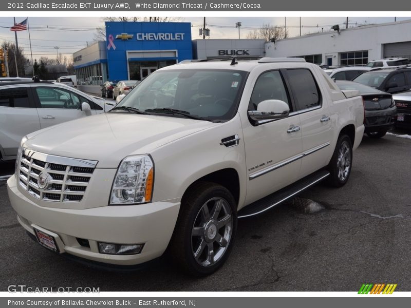 White Diamond Tricoat / Cashmere/Cocoa 2012 Cadillac Escalade EXT Luxury AWD