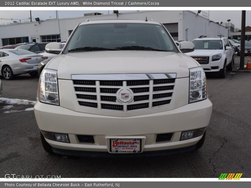 White Diamond Tricoat / Cashmere/Cocoa 2012 Cadillac Escalade EXT Luxury AWD