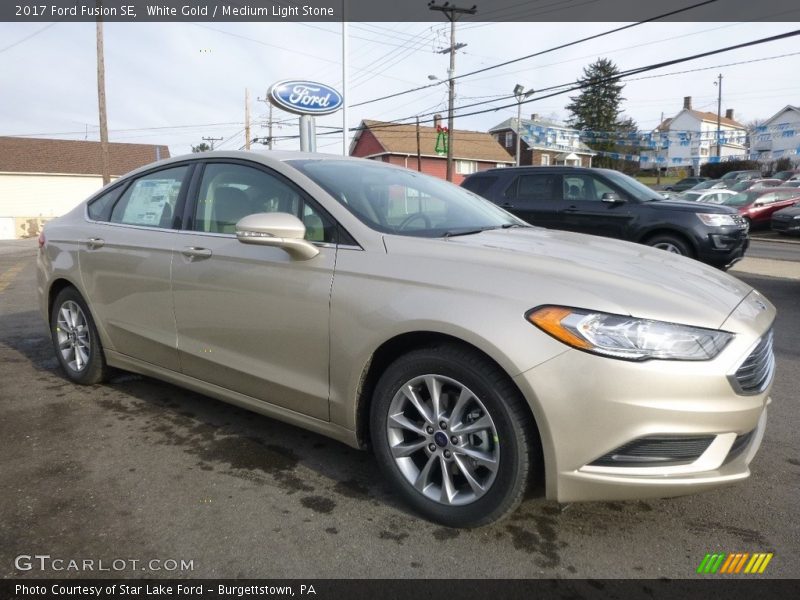 White Gold / Medium Light Stone 2017 Ford Fusion SE