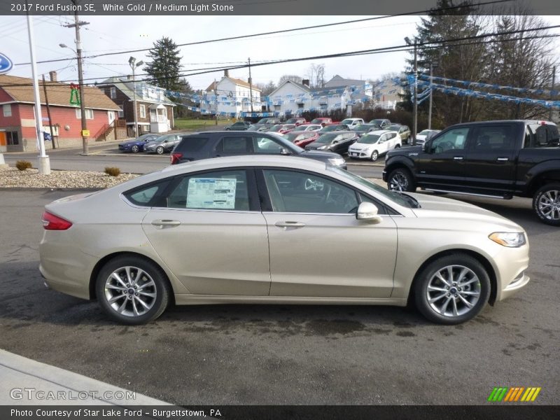 White Gold / Medium Light Stone 2017 Ford Fusion SE