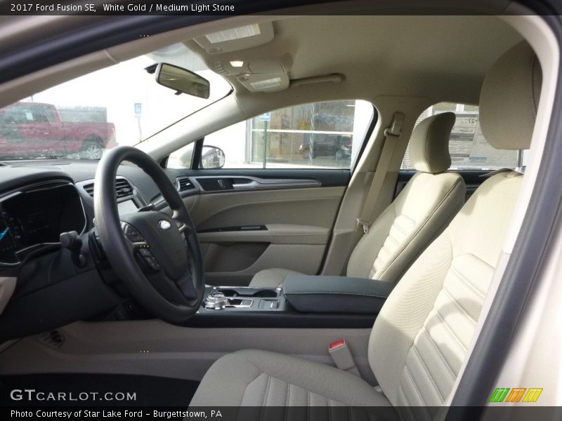 White Gold / Medium Light Stone 2017 Ford Fusion SE
