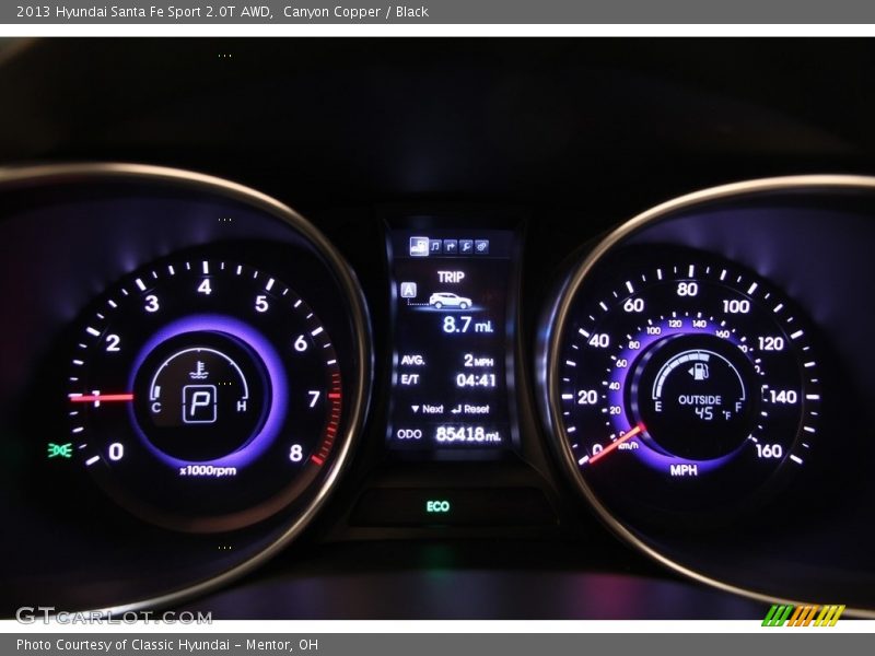 Canyon Copper / Black 2013 Hyundai Santa Fe Sport 2.0T AWD