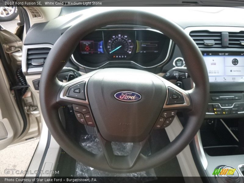 White Gold / Medium Light Stone 2017 Ford Fusion SE