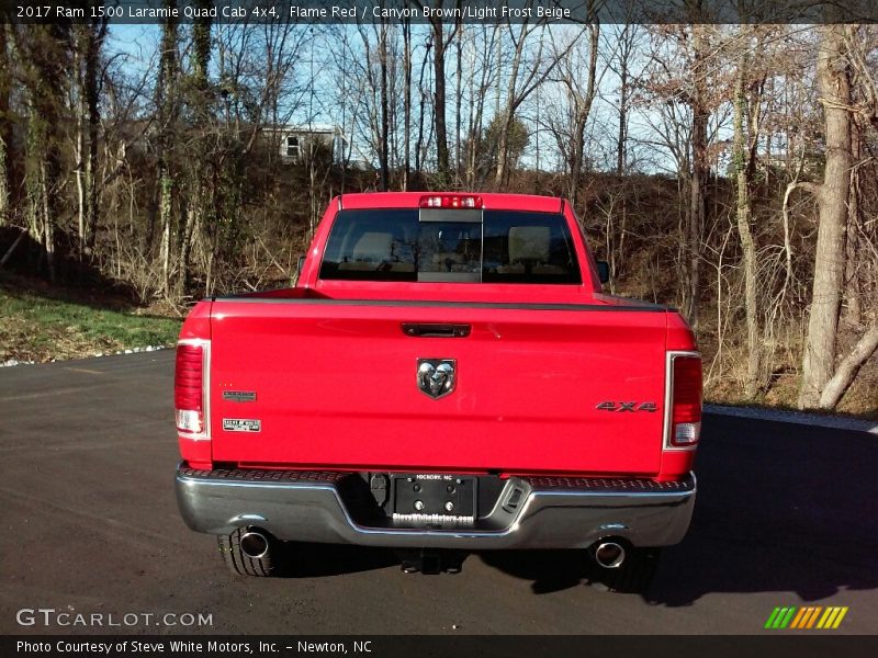 Flame Red / Canyon Brown/Light Frost Beige 2017 Ram 1500 Laramie Quad Cab 4x4