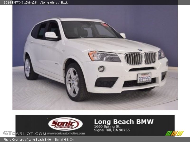 Alpine White / Black 2014 BMW X3 xDrive28i