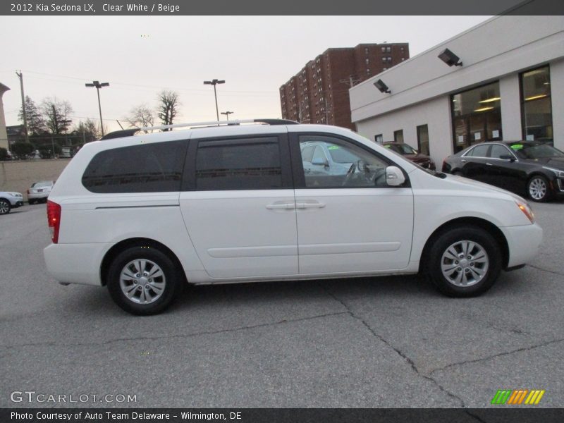Clear White / Beige 2012 Kia Sedona LX