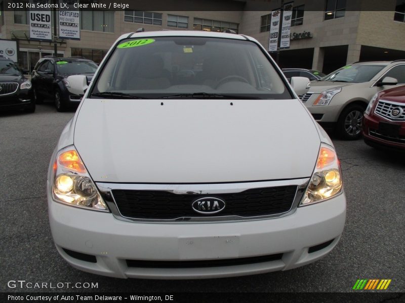 Clear White / Beige 2012 Kia Sedona LX