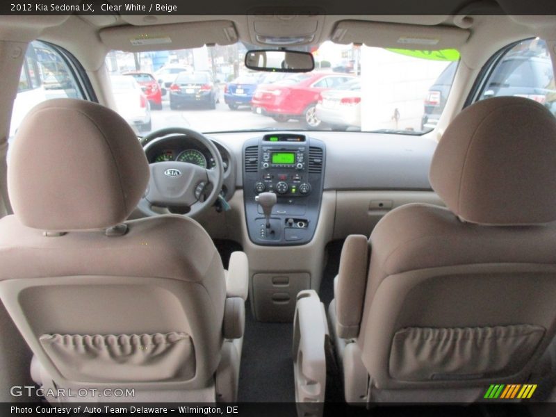 Clear White / Beige 2012 Kia Sedona LX