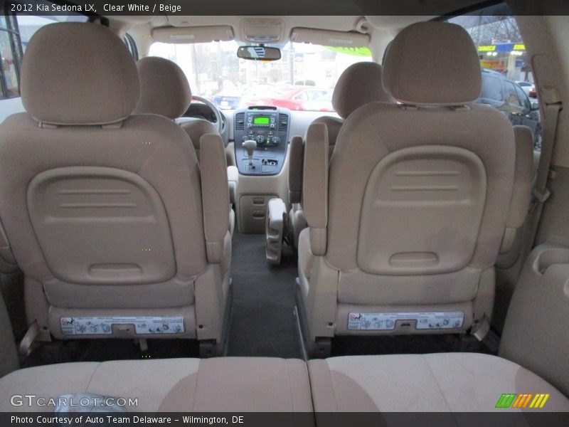 Clear White / Beige 2012 Kia Sedona LX