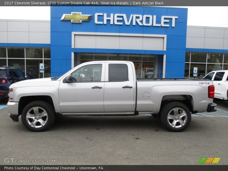 Silver Ice Metallic / Dark Ash/Jet Black 2017 Chevrolet Silverado 1500 Custom Double Cab 4x4