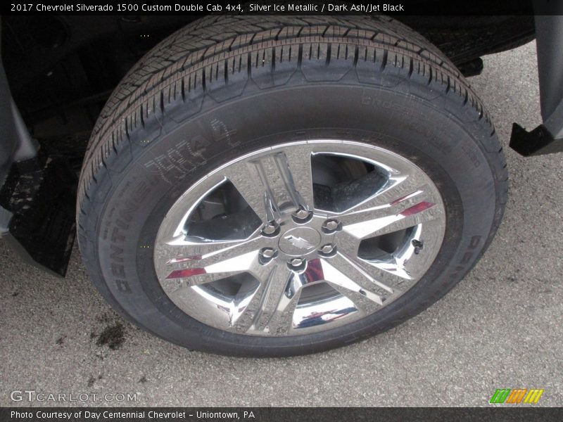 Silver Ice Metallic / Dark Ash/Jet Black 2017 Chevrolet Silverado 1500 Custom Double Cab 4x4