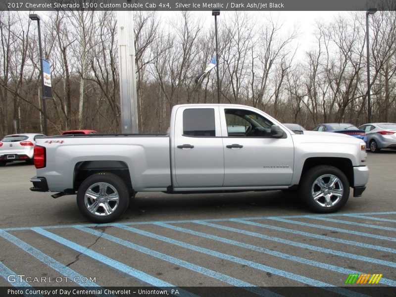 Silver Ice Metallic / Dark Ash/Jet Black 2017 Chevrolet Silverado 1500 Custom Double Cab 4x4