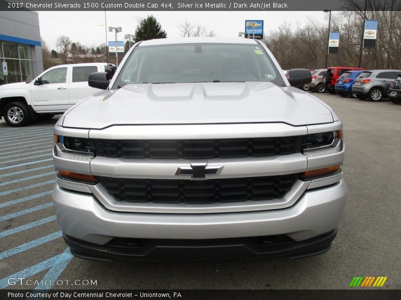 Silver Ice Metallic / Dark Ash/Jet Black 2017 Chevrolet Silverado 1500 Custom Double Cab 4x4