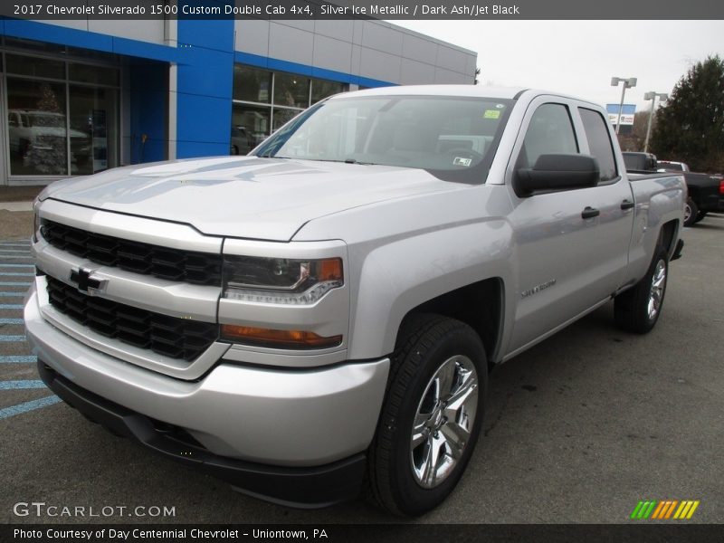 Silver Ice Metallic / Dark Ash/Jet Black 2017 Chevrolet Silverado 1500 Custom Double Cab 4x4