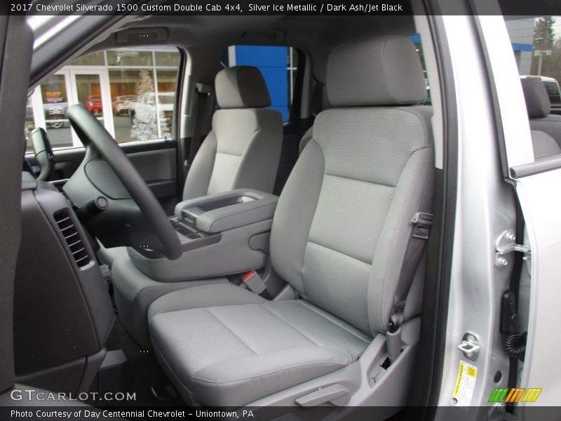 Silver Ice Metallic / Dark Ash/Jet Black 2017 Chevrolet Silverado 1500 Custom Double Cab 4x4