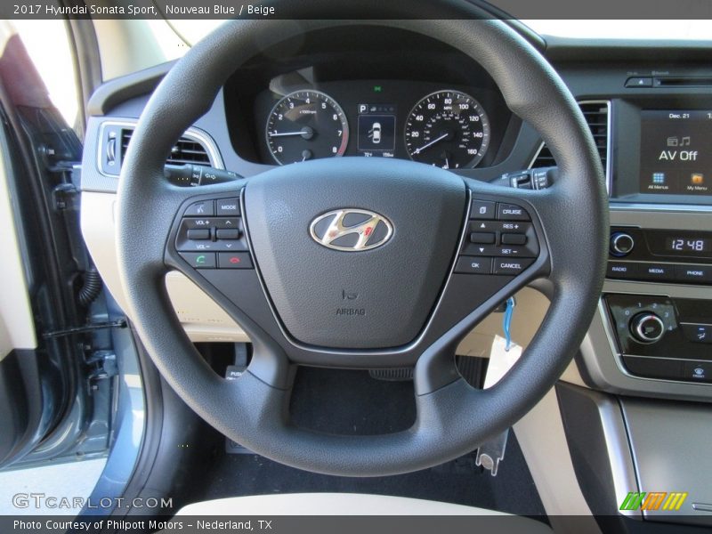 Nouveau Blue / Beige 2017 Hyundai Sonata Sport