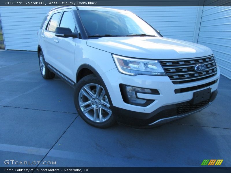 White Platinum / Ebony Black 2017 Ford Explorer XLT