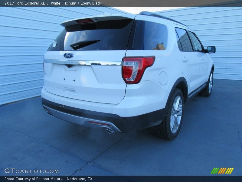 White Platinum / Ebony Black 2017 Ford Explorer XLT