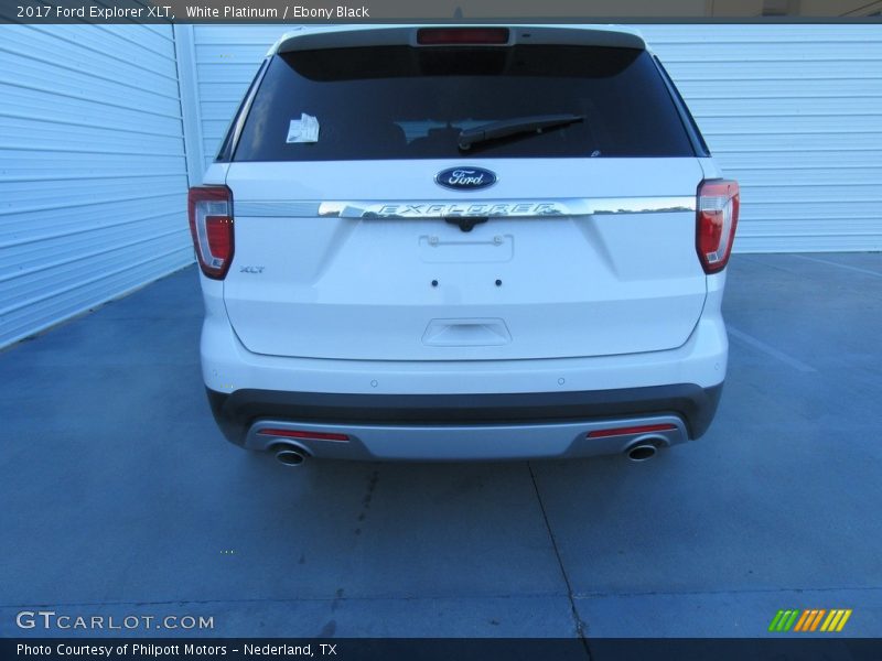 White Platinum / Ebony Black 2017 Ford Explorer XLT
