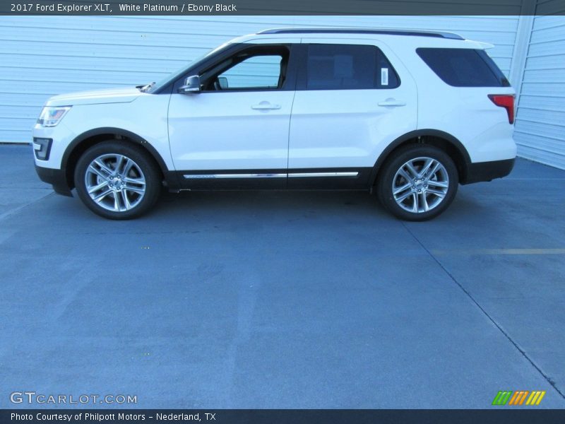 White Platinum / Ebony Black 2017 Ford Explorer XLT