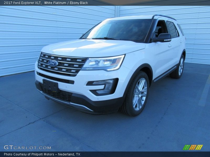 White Platinum / Ebony Black 2017 Ford Explorer XLT