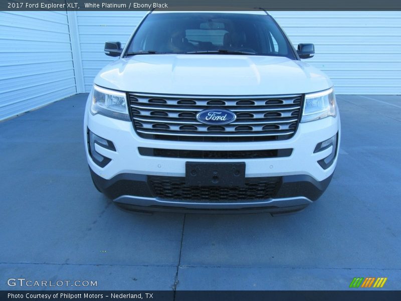 White Platinum / Ebony Black 2017 Ford Explorer XLT