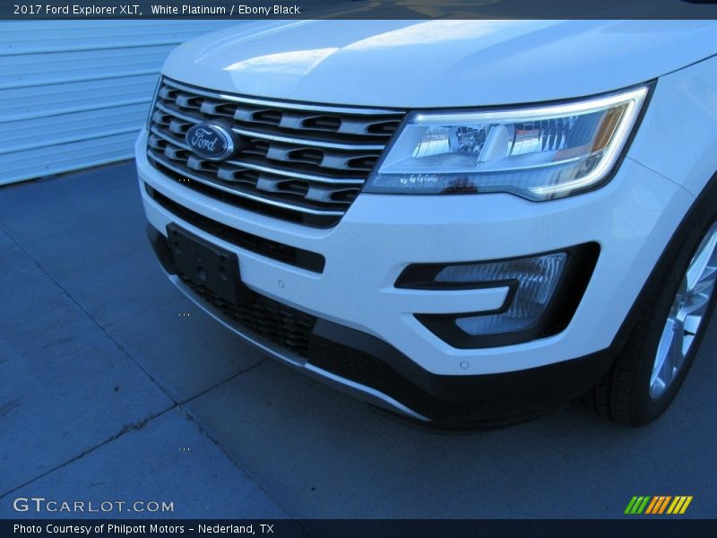 White Platinum / Ebony Black 2017 Ford Explorer XLT