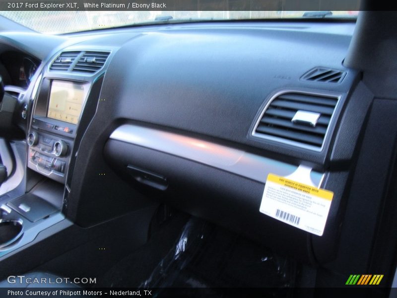 White Platinum / Ebony Black 2017 Ford Explorer XLT