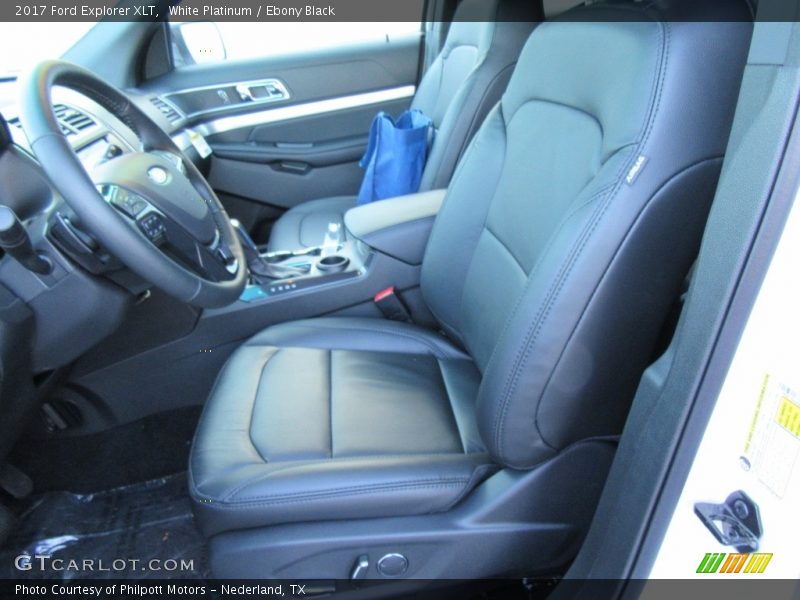 White Platinum / Ebony Black 2017 Ford Explorer XLT