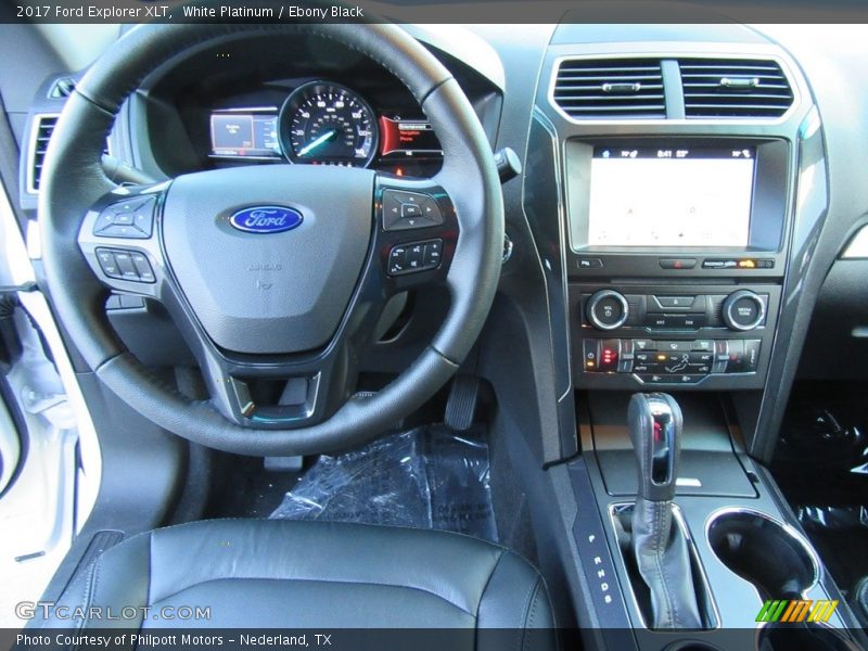 White Platinum / Ebony Black 2017 Ford Explorer XLT