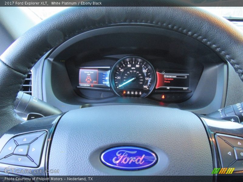 White Platinum / Ebony Black 2017 Ford Explorer XLT