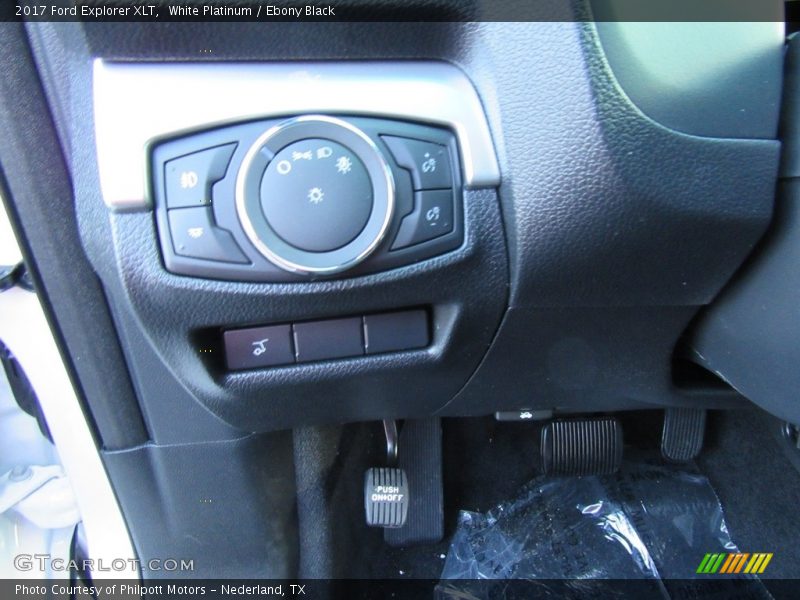 White Platinum / Ebony Black 2017 Ford Explorer XLT