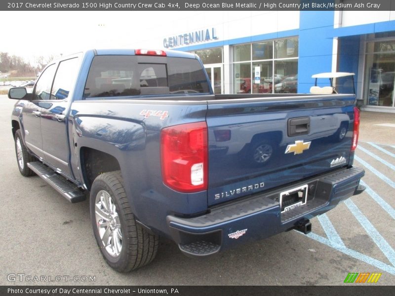 Deep Ocean Blue Metallic / High Country Jet Black/Medium Ash Gray 2017 Chevrolet Silverado 1500 High Country Crew Cab 4x4