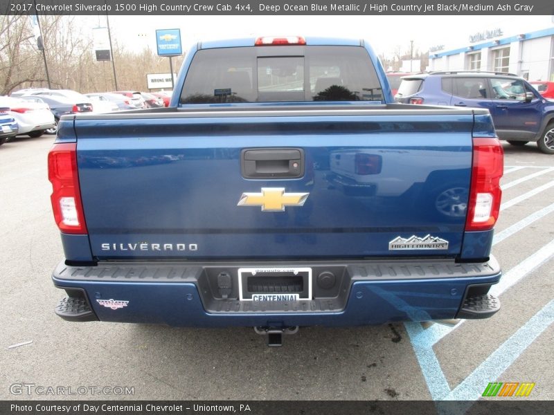 Deep Ocean Blue Metallic / High Country Jet Black/Medium Ash Gray 2017 Chevrolet Silverado 1500 High Country Crew Cab 4x4