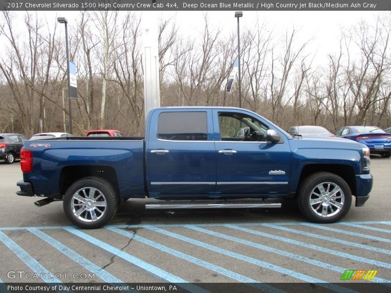 Deep Ocean Blue Metallic / High Country Jet Black/Medium Ash Gray 2017 Chevrolet Silverado 1500 High Country Crew Cab 4x4