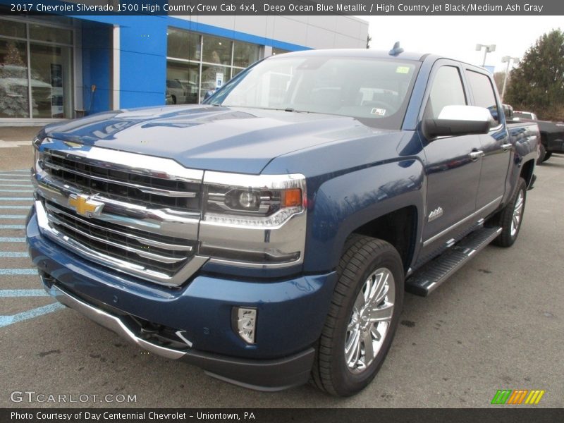 Deep Ocean Blue Metallic / High Country Jet Black/Medium Ash Gray 2017 Chevrolet Silverado 1500 High Country Crew Cab 4x4